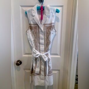 Banana Republic Factory embroidered poplin mini shirt dress